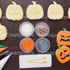 Halloween Cookie Kit,  Gourmet Fresh DIY Cookies Kit *INCLUDES 24 ITEMS* Zoom Party Favors, Assorted Shaped Cookie Kit