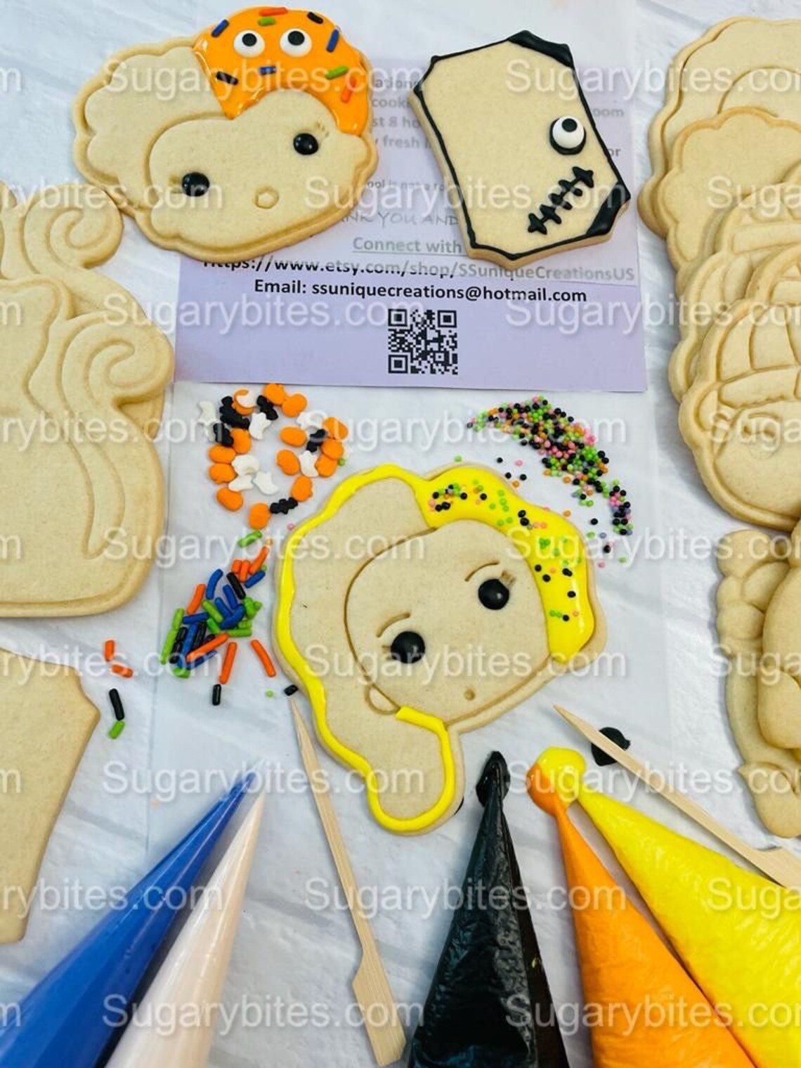 Halloween Cookie Decorating Kit DIY Cookie Kit large Etsy