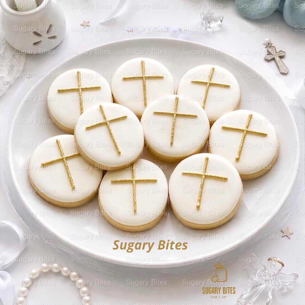 First Communion Cookies – Baptism Cookies – Christening Cross Sugar ...