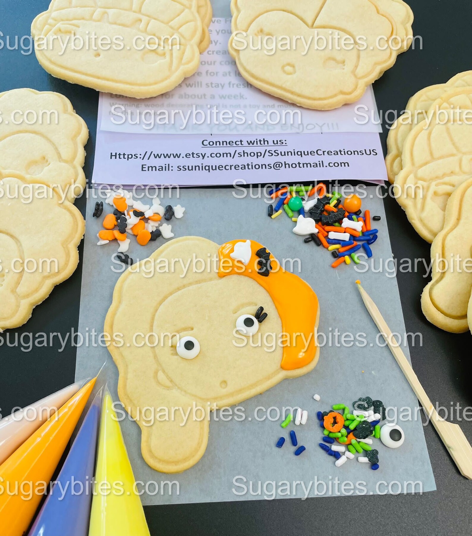 Halloween Cookie Decorating Kit DIY Cookie Kit large Etsy
