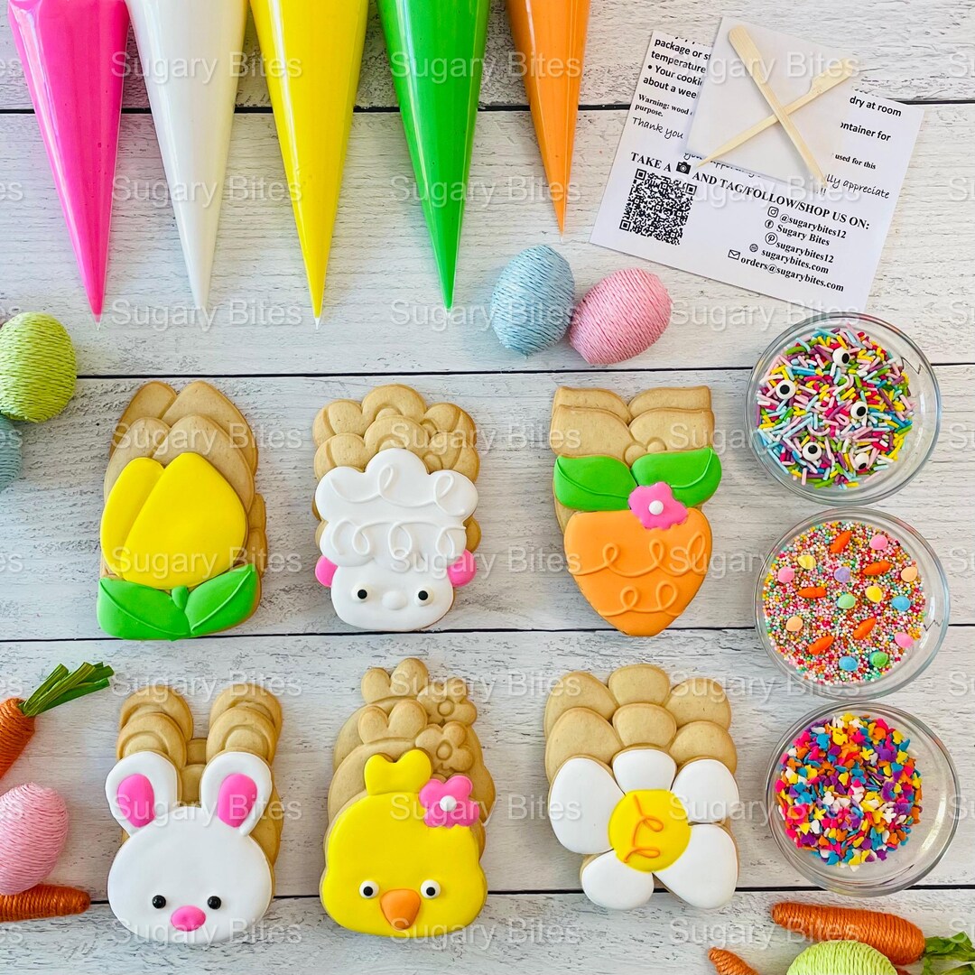 Easter DIY Cookie Kit | Spring Cookie Kit | Bunny, Chick, Tulipán ...