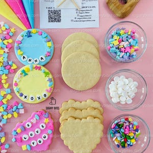 Freundschaftsarmband Cookie Kit, Machen Sie Ihre eigenen Freundschaftsarmbänder, essbare Buchstabenperlen, *ENTHALTEN 18 ARTIKEL* (Jumbo Cookies), mit essbarer Markierung