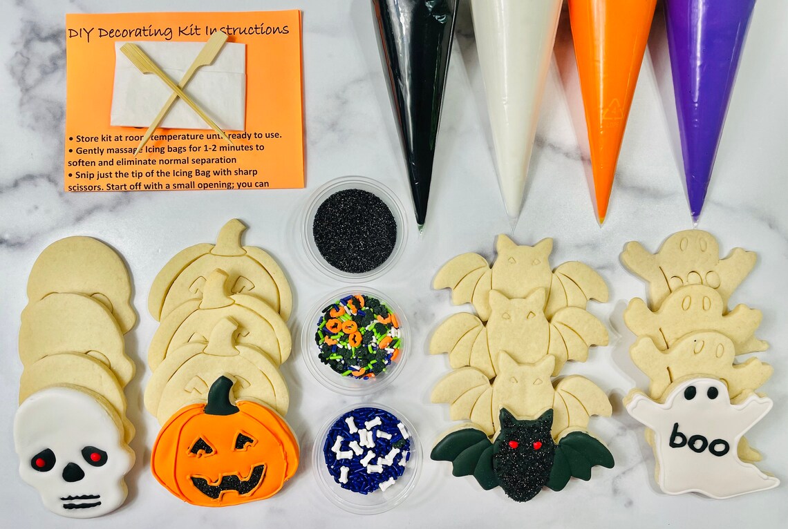 Halloween Night Cookie large Cookies Decorating Kit Etsy