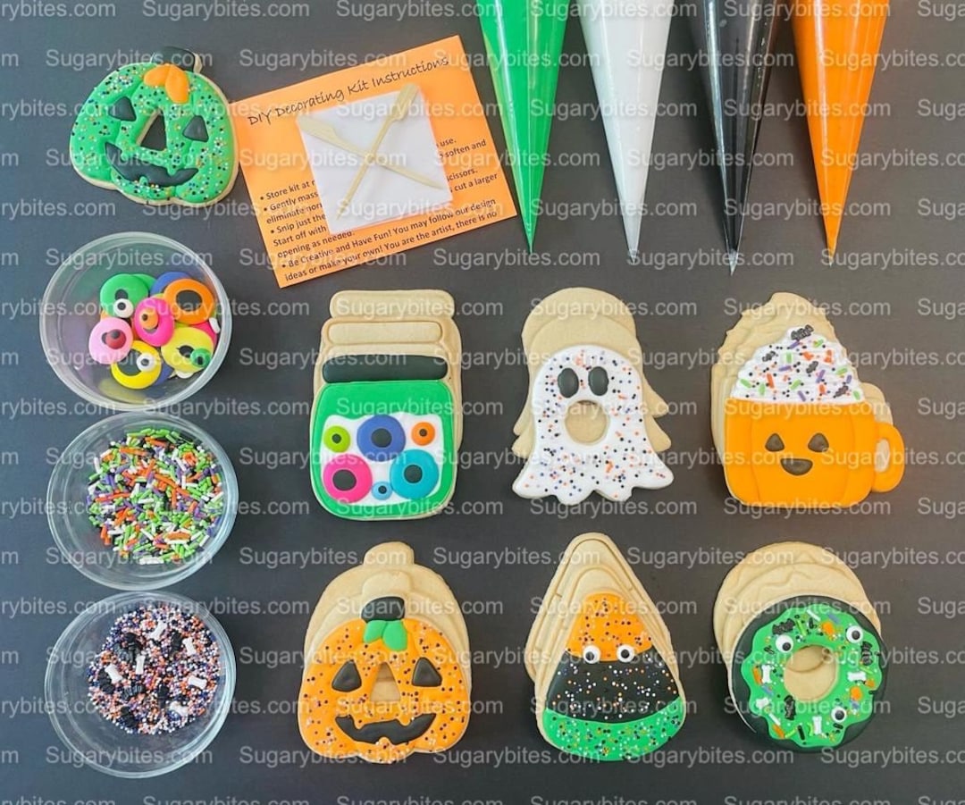 Halloween Cookie Decorating Kit DIY Cookie Kit large Etsy