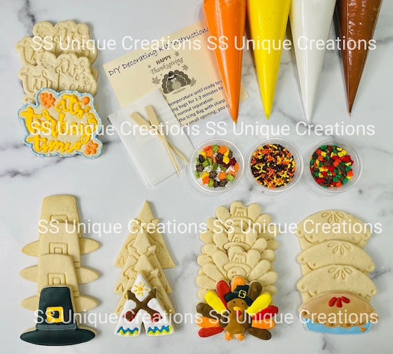 Thanksgiving Cookie Decorating Kit Thanksgiving DIY Cookie