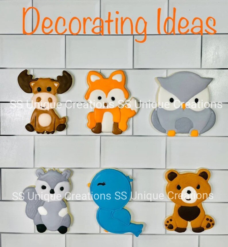 Woodland Animal Cookie Decorating Kit INCLUDES 24 Etsy