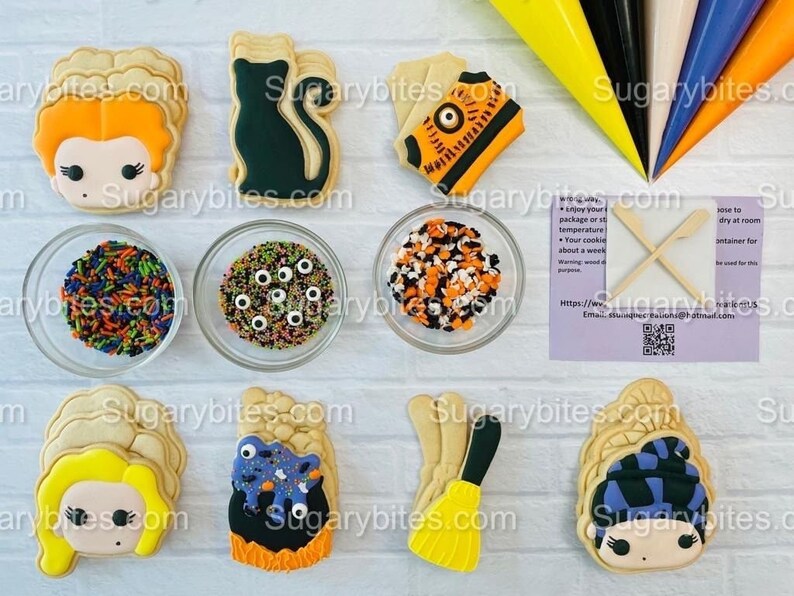 Halloween Cookie Decorating Kit DIY Cookie Kit large Etsy