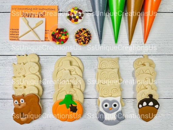 Fall Cookie Decorating Kit Fall DIY Cookie Kit INCLUDES