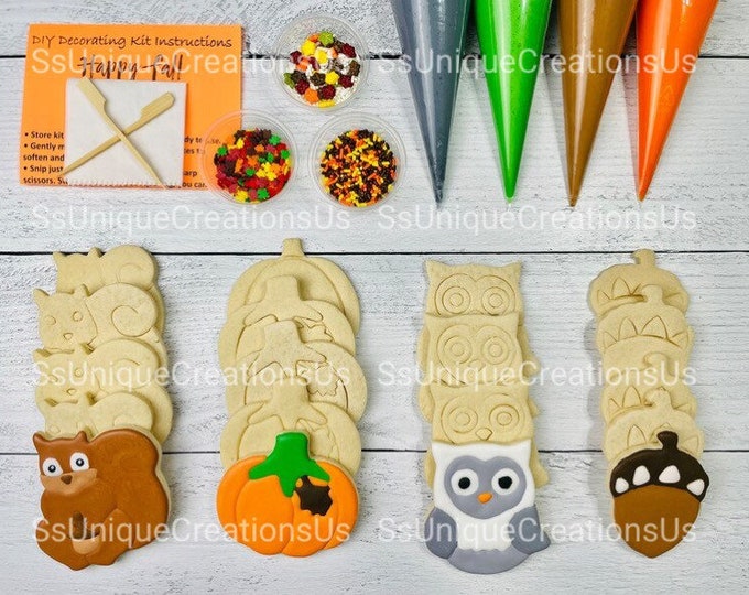 Fall Cookie Decorating Kit Fall DIY Cookie Kit INCLUDES Etsy