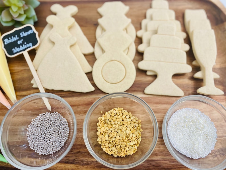 Bridal Shower Cookie Decorating Kit, Wedding DIY (24 Items) image 5