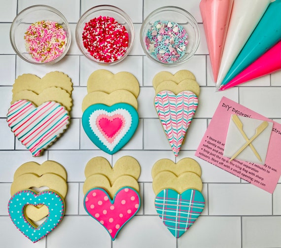 Valentine Cookie Decorating Kit Valentines DIY Cookie Kit Etsy