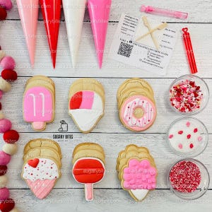 Valentinstags-Cookie-Dekorationskit, DIY-Valentinstags-Cookie-Kit, **ENTHALTEN 24 ARTIKEL** (große Kekse), Deluxe-Streusel enthalten !!!