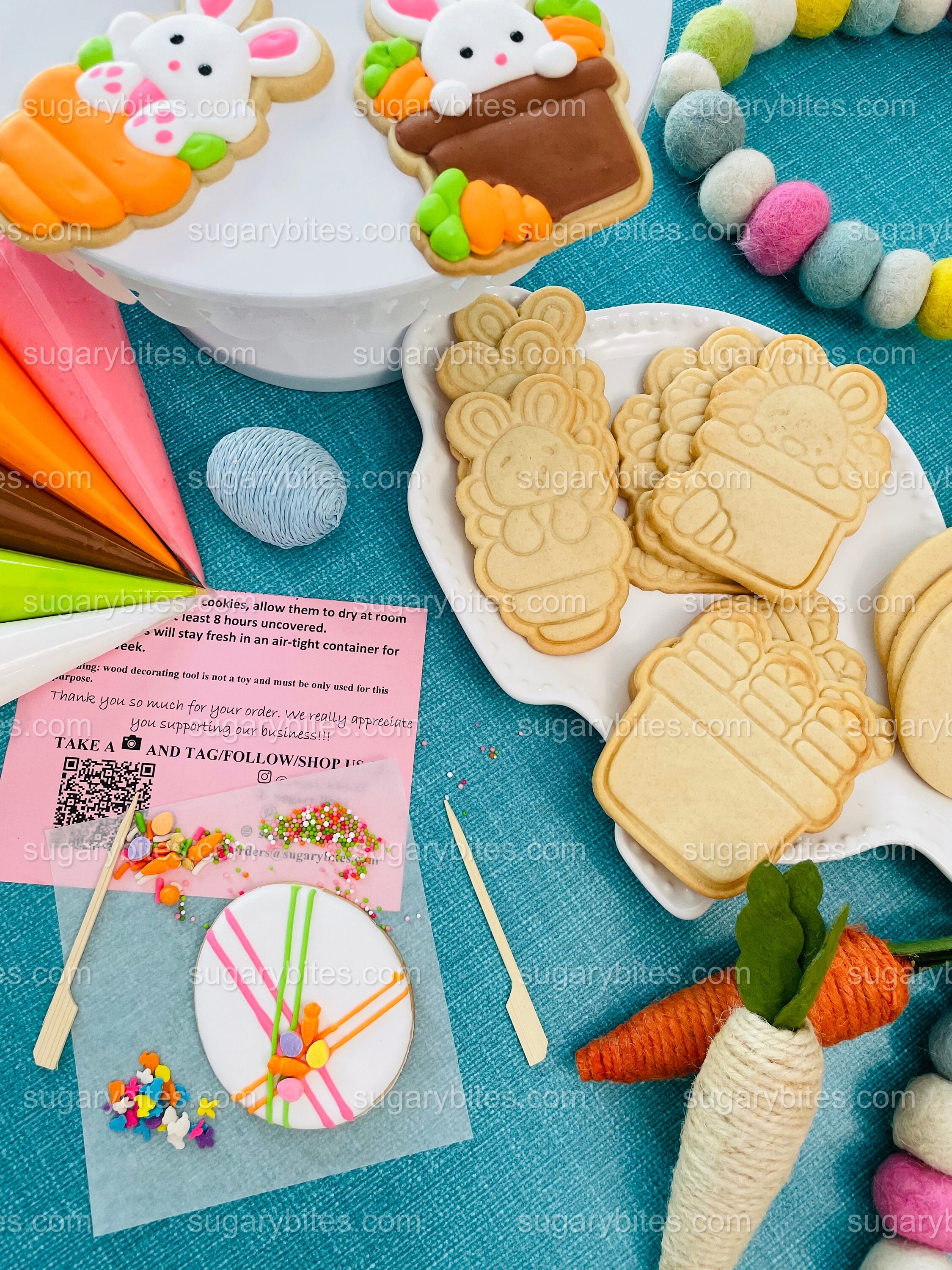 Easter Cookie Decorating Kit, DIY Spring Sugar Cookie Decorating Kit ...
