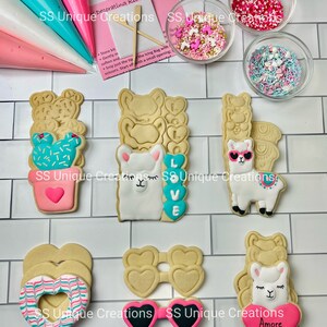 Llama Cookie Decorating Kit, Alpaca DIY Cookie Decorating Kit **INCLUDES 24 ITEMS**(Large Cookies), Deluxe Sprinkles Included!!