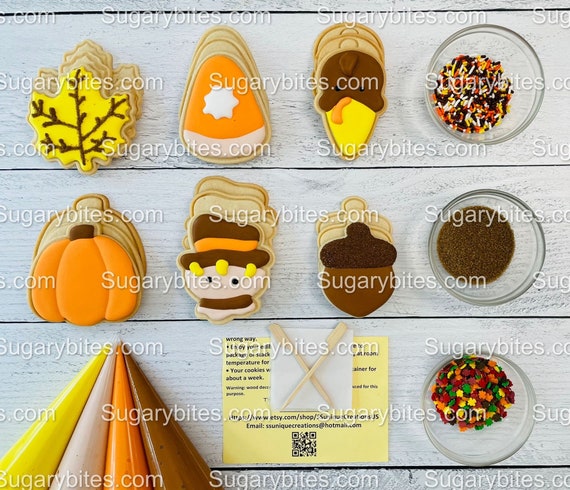 Fall Cookie Decorating Kit Thanksgiving DIY Cookie Kit