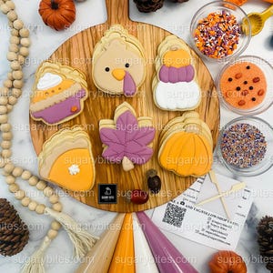 Fall Cookie Decorating Kit, Thanksgiving Shapes, DIY Activity