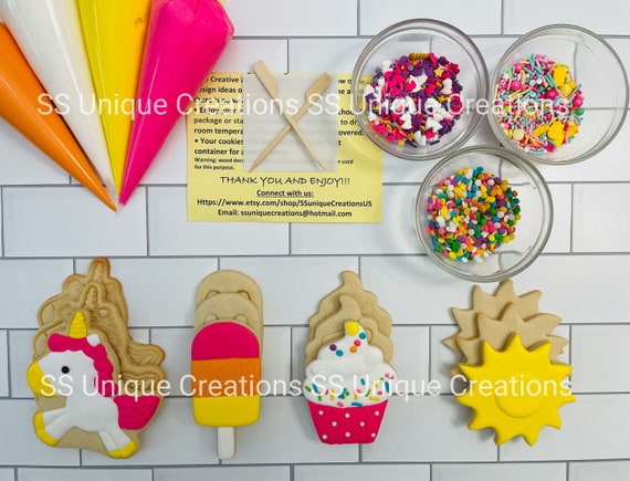 Summer Cookie Decorating Kit Summer DIY Decorating Cookies