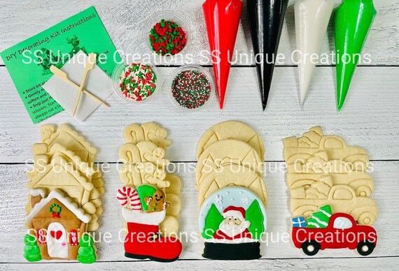 Christmas Cookie Decorating Kit DIY Cookie Kit INCLUDES