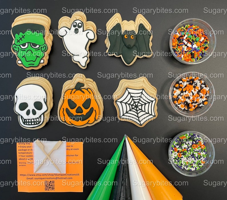 Halloween Cookie Decorating Kit DIY Cookie Kit large Etsy
