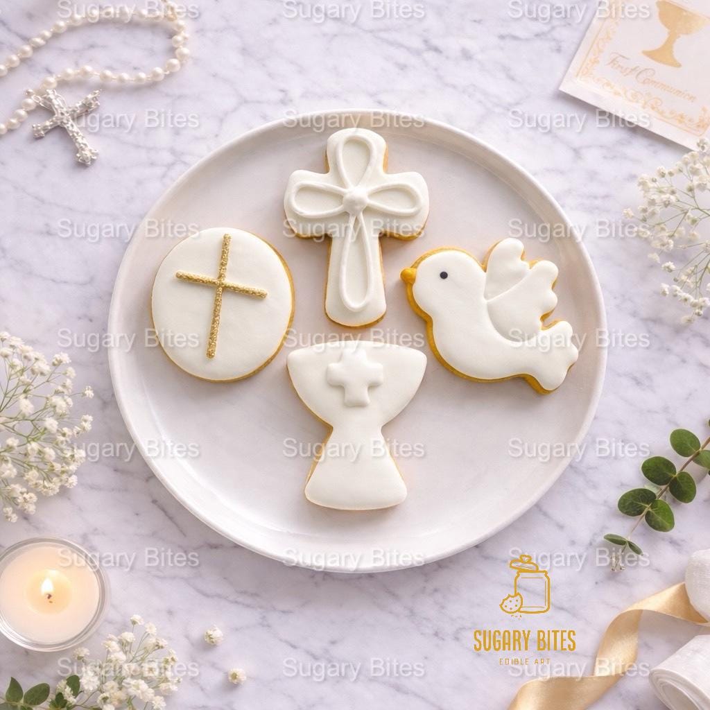 First Communion Cookies / Baptism Cookies / Christening Cookies ...