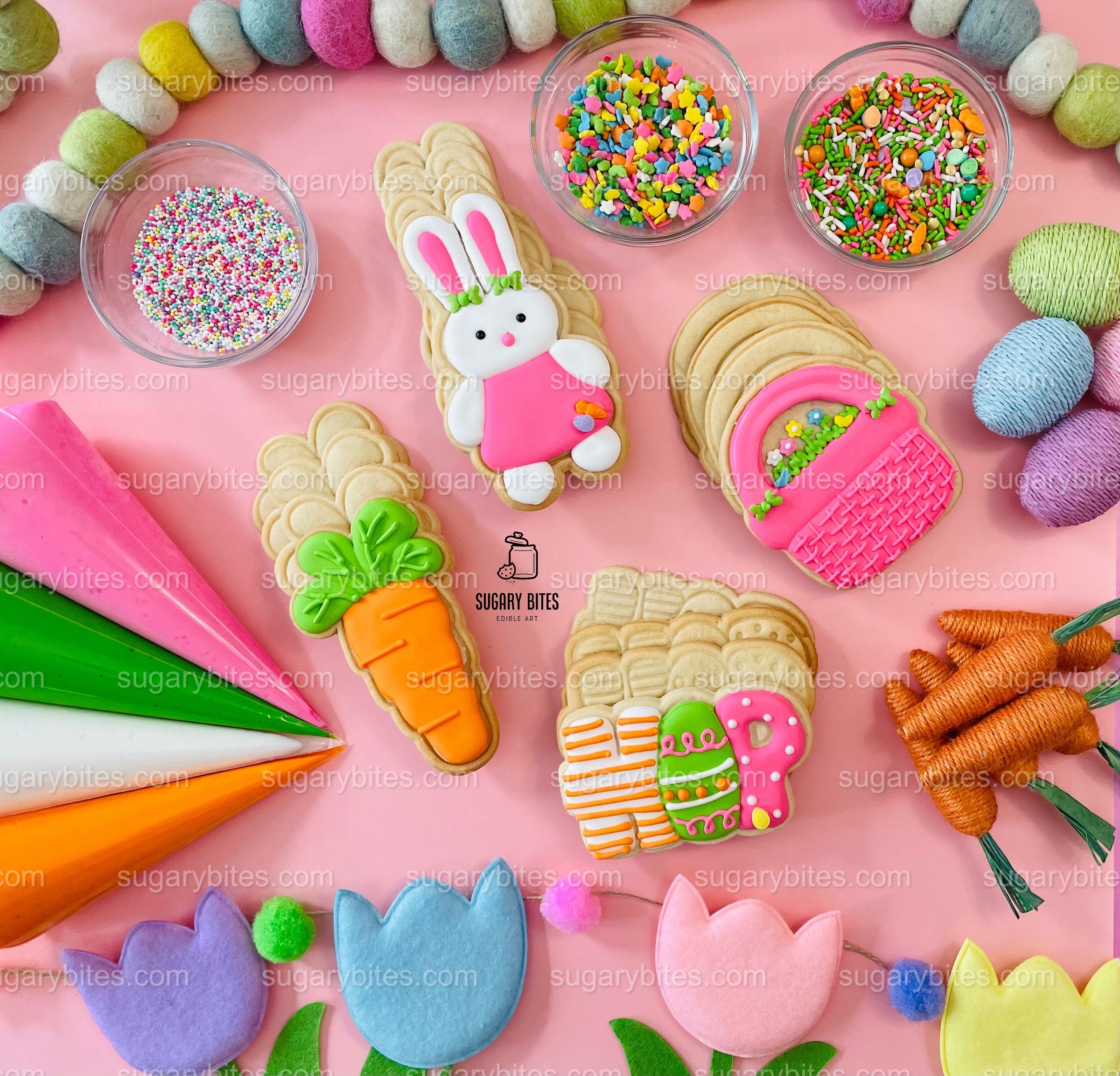 Easter Cookie Decorating Kit, DIY Spring Sugar Cookie Decorating Kit