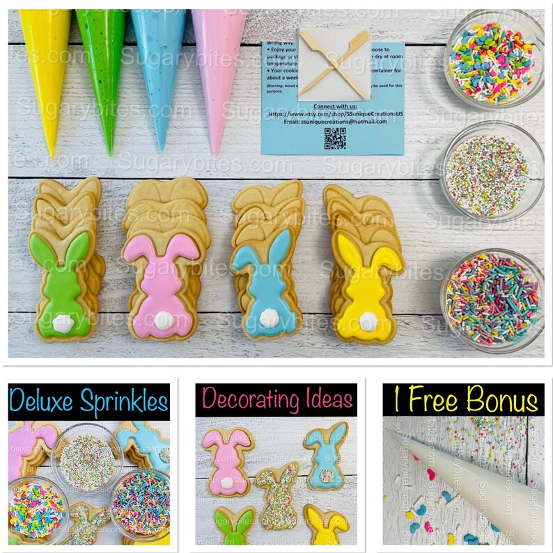 Easter Cookie Decorating Kit, Easter DIY Cookie Kit, **INCLUDES 26 ...