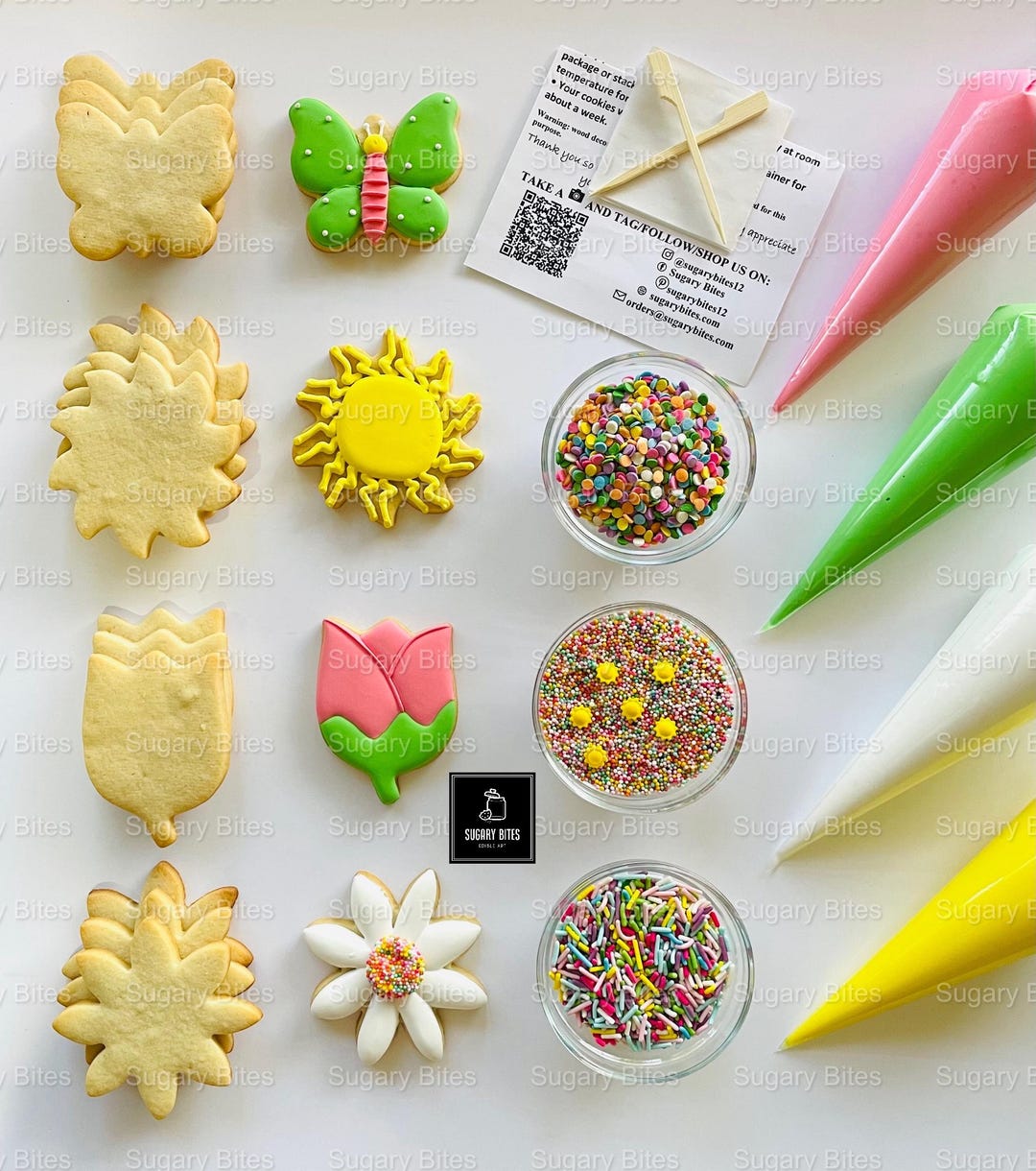 Spring Cookie Decorating Kit – 12 Cookies | DIY Easter Cookie Kit ...