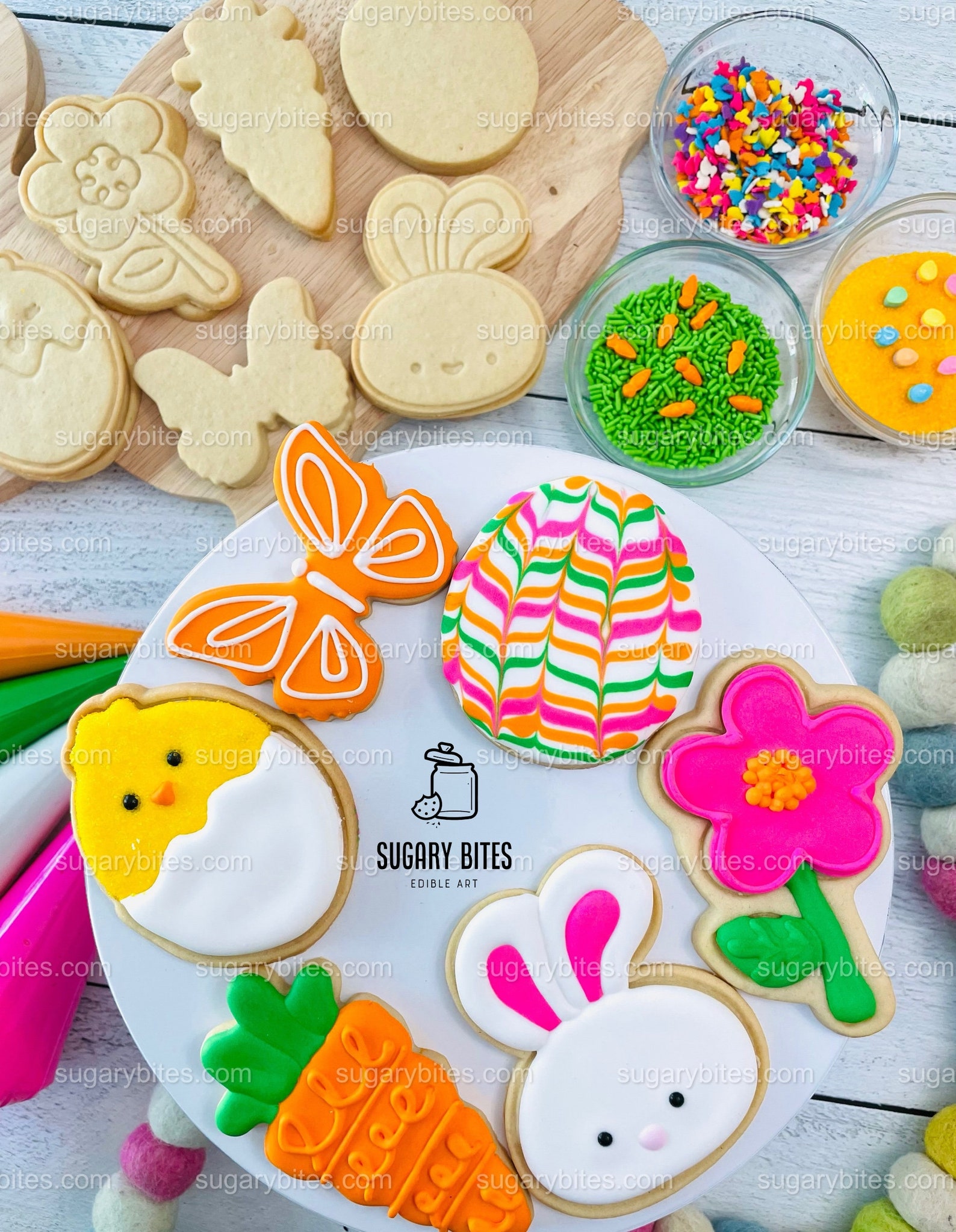 Easter Cookie Decorating Kit, DIY Spring Sugar Cookie Decorating Kit ...