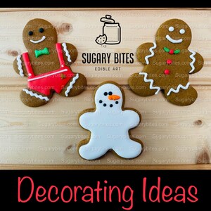Gingerbread Cookie Decorating Kit, Christmas DIY Cookie Kit, (large