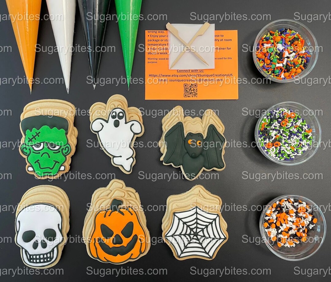 Halloween Cookie Decorating Kit DIY Cookie Kit large Etsy
