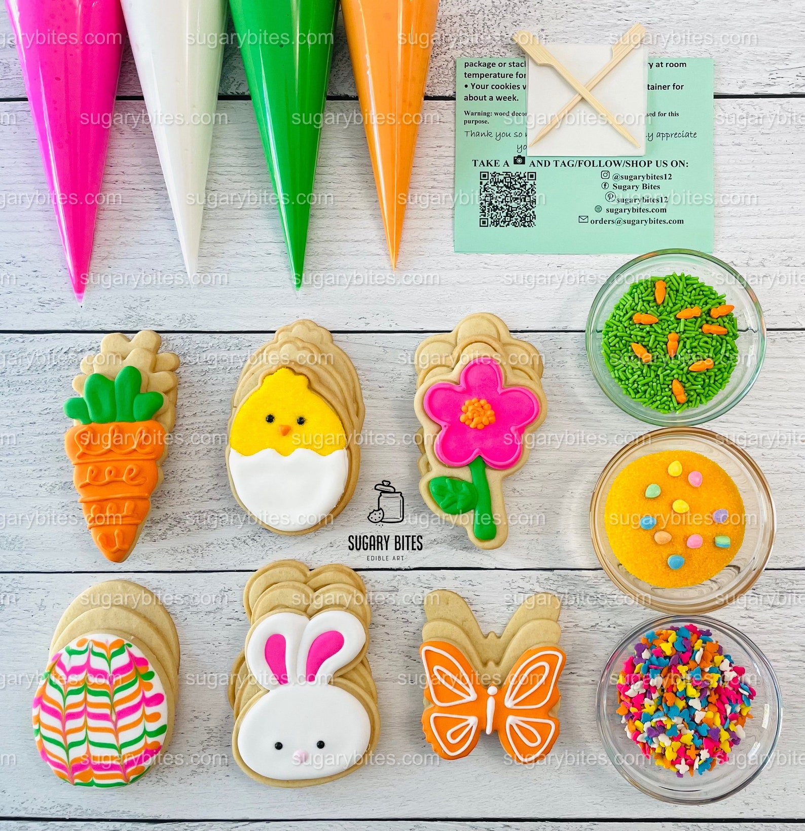 Easter Cookie Decorating Kit, DIY Spring Sugar Cookie Decorating Kit