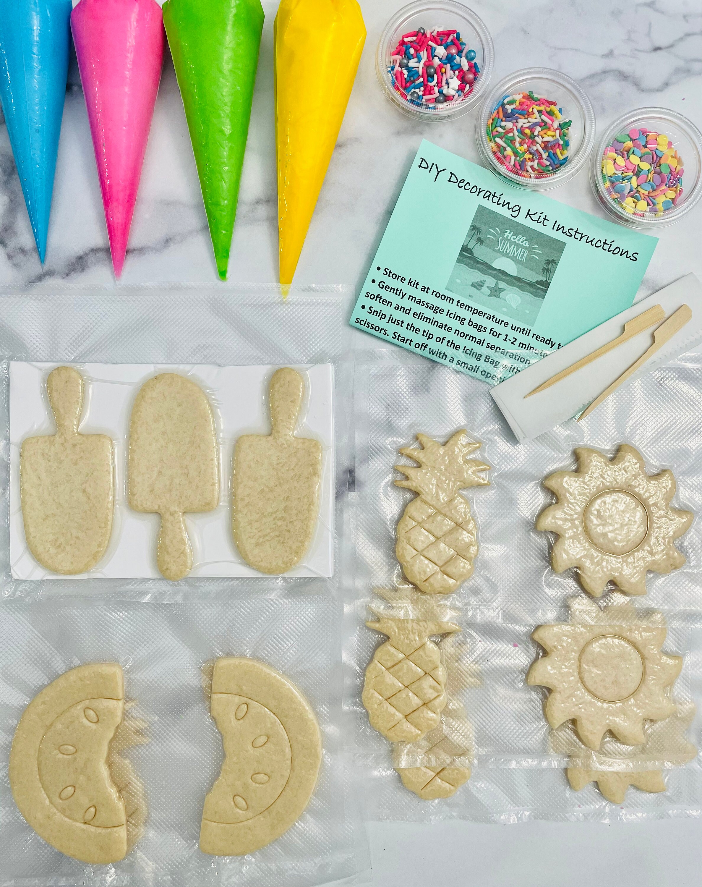 Summer Cookie Decorating Kit INCLUDES 23 ITEMS Zoom Etsy