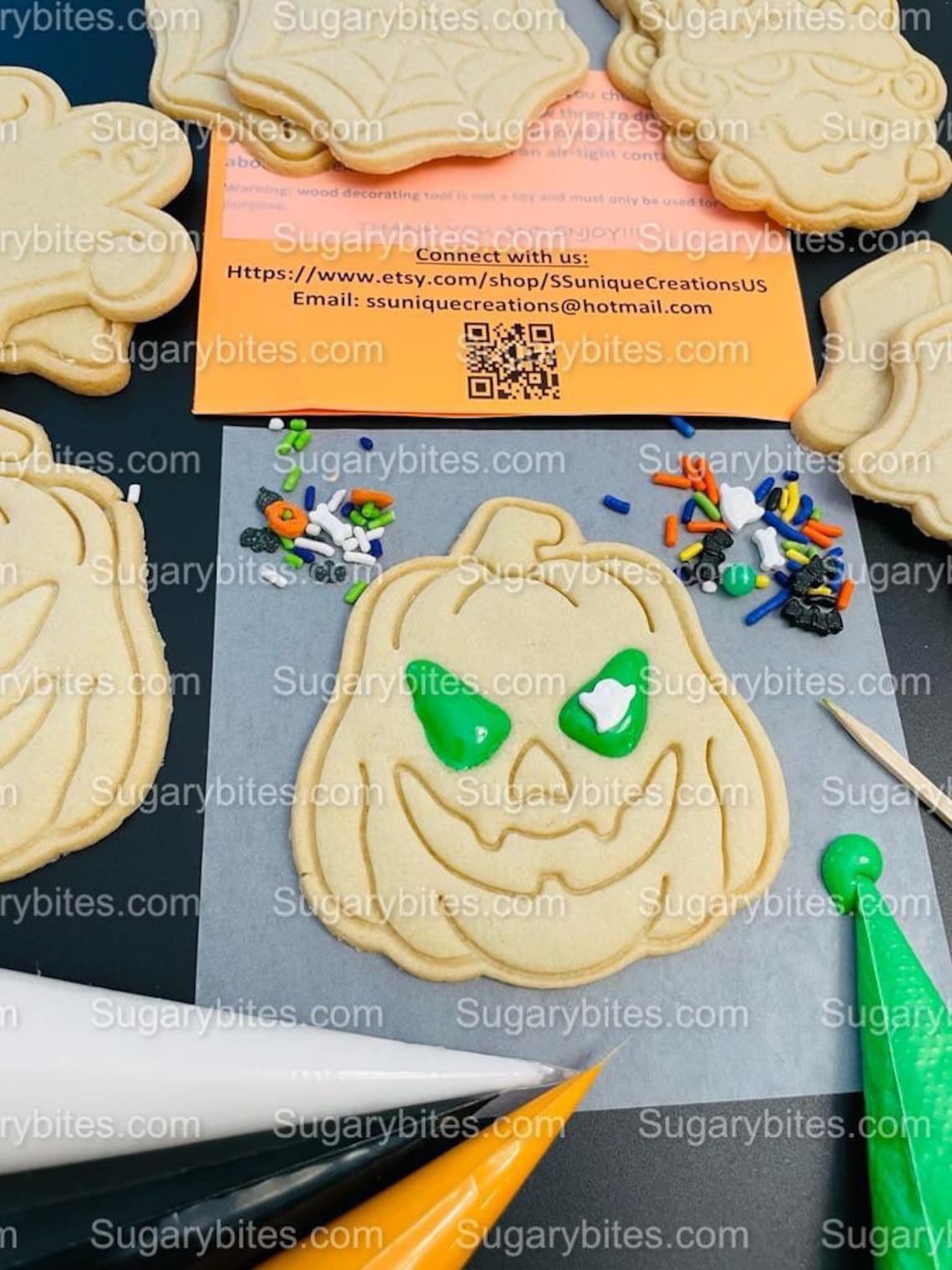 Halloween Cookie Decorating Kit DIY Cookie Kit large Etsy