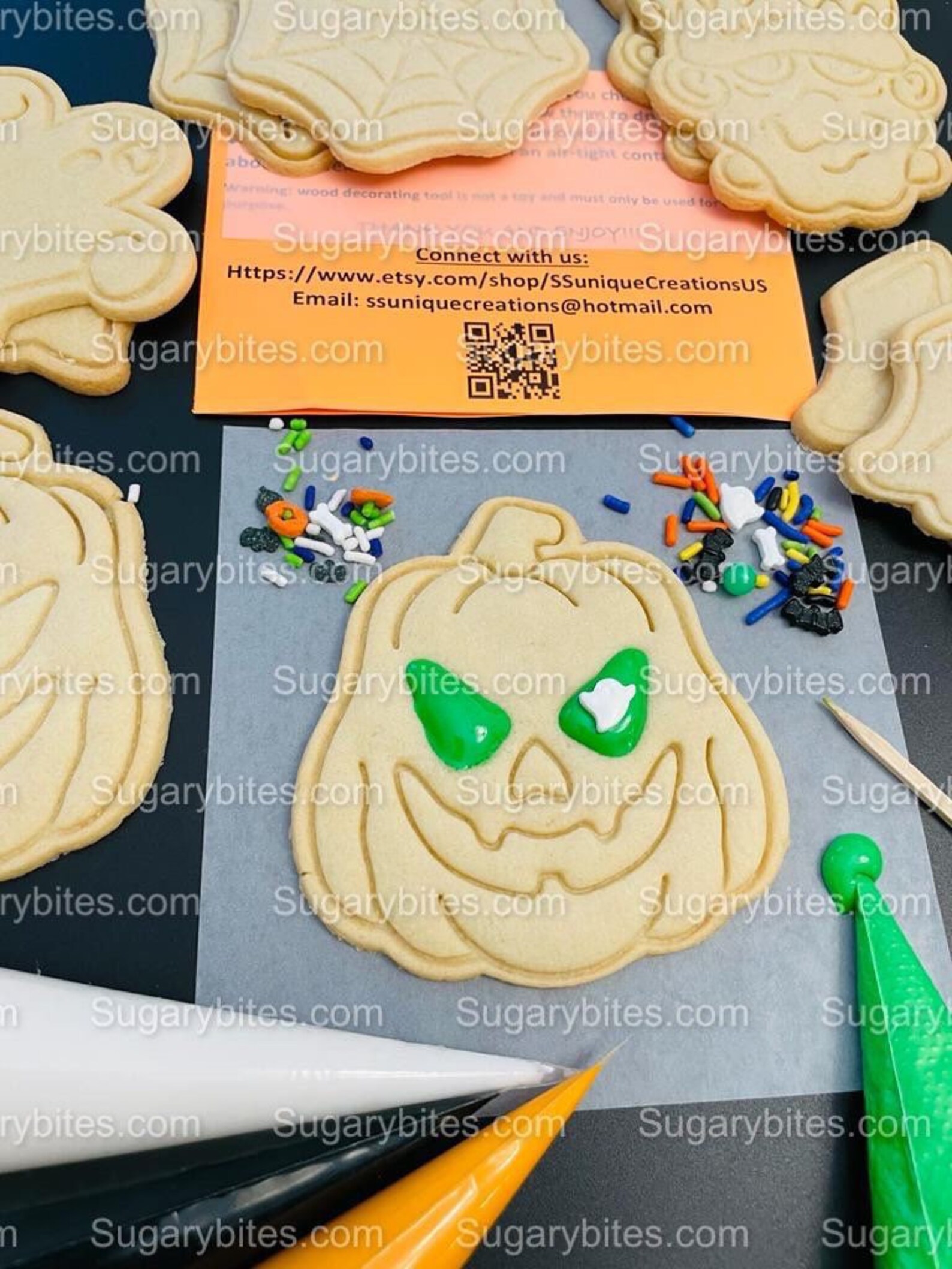 Halloween Cookie Decorating Kit DIY Cookie Kit large - Etsy