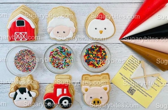 Farm Animal Cookie Decorating Kit Farm DIY Cookie Kit extra