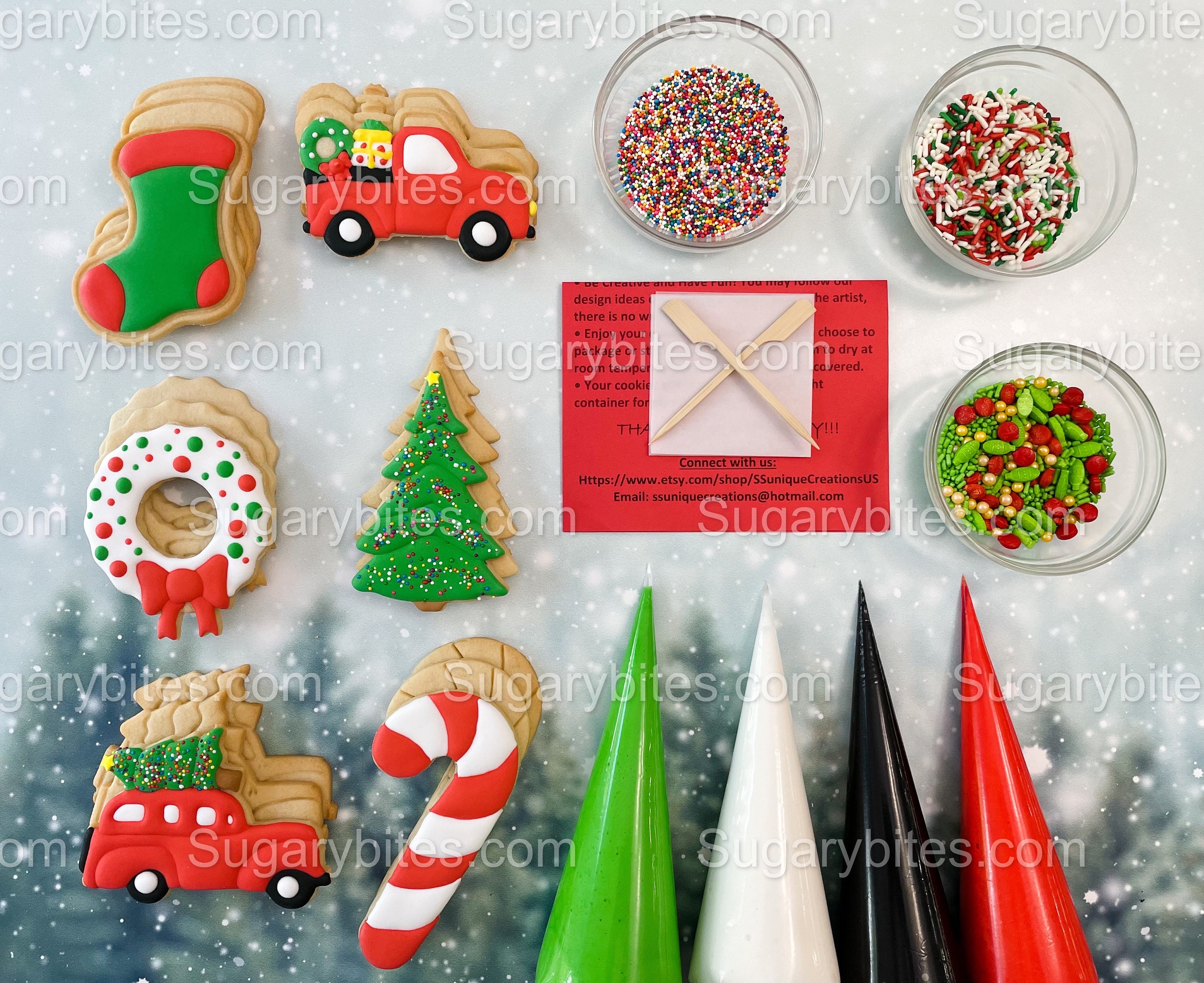 How to Make a Christmas Cookie Decorating Kit to Gift - Aberle Home