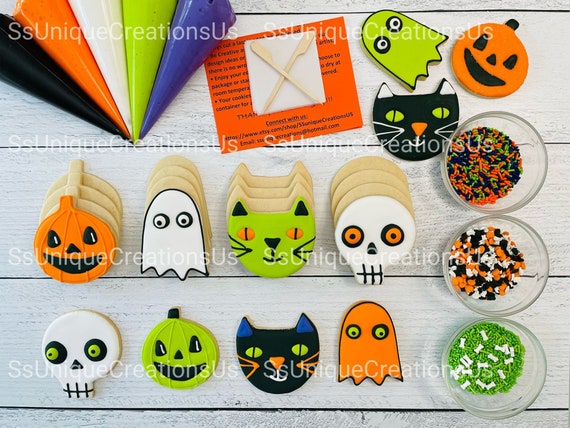 Halloween Cookie Decorating Kit Ghost DIY Cookie Kit large