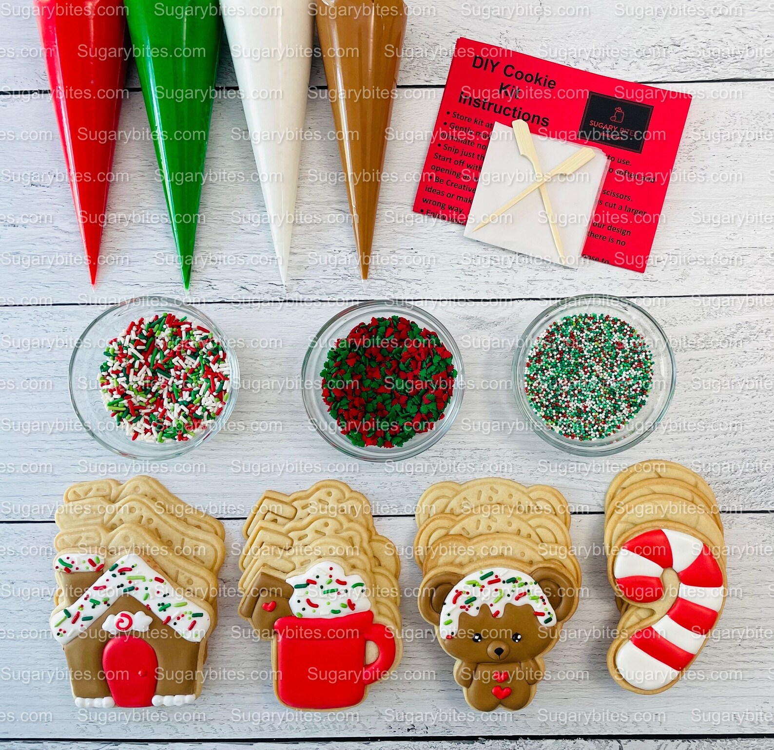 Christmas Cookie Decorating Kit, Christmas DIY Cookie Kit, (large