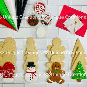 Kit per decorare i biscotti di Natale, ***INCLUDE 25 ARTICOLI*** (biscotti grandi)