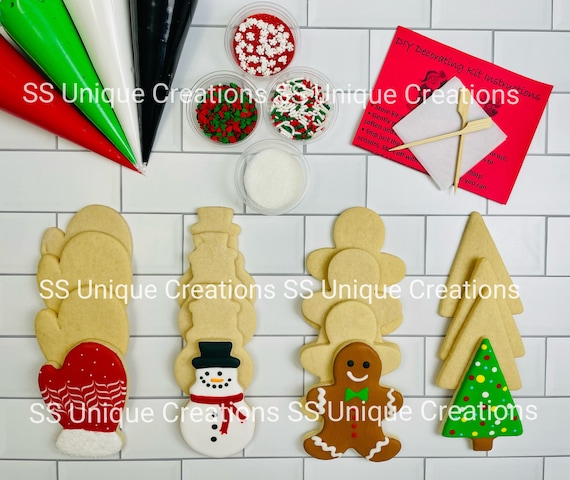 Christmas Cookie large Cookies Decorating Kit INCLUDES