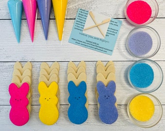 Peep Cookie Decorating Kit, DIY Cookie Kit, **INCLUDES 25 ITEMS**, (Jumbo Cookies)