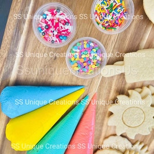Summer Cookie Decorating Kit, ***INCLUDES 24 ITEMS***** Zoom Party Favors, Assorted Shaped Cookie Kit image 4