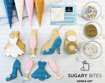 Bridal Shower Cookie Decorating kit, Wedding Cookie Kit *INCLUDES 24 ITEMS* Cookie DIY Kit, Wedding Favors