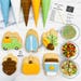 Fall Cookie Decorating Kit, Thanksgiving DIY cookie kit **INCLUDES 24 ITEMS** Zoom Party Favors, Assorted Shaped Cookie Kit, (Large Cookies) image 1