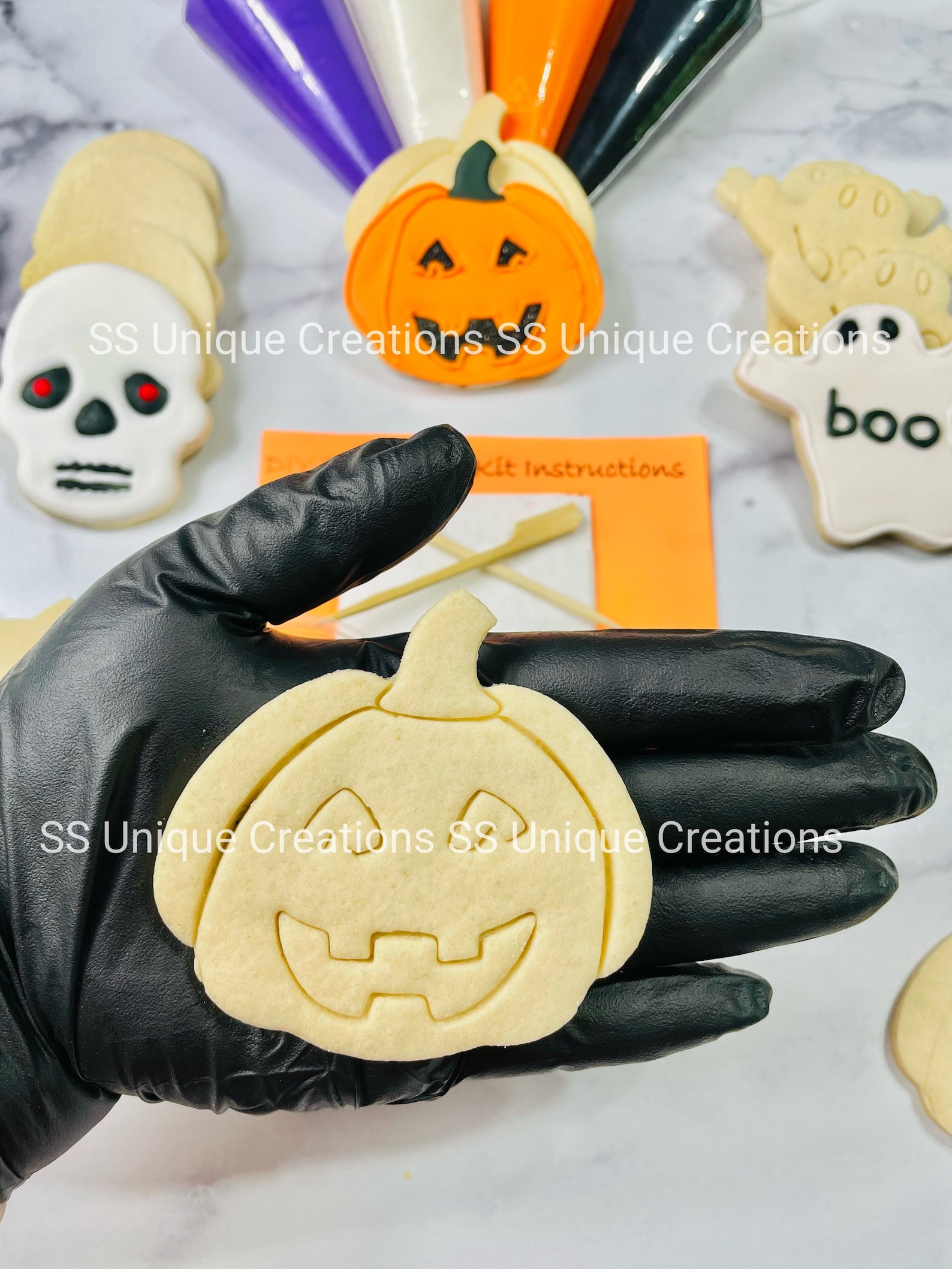 Halloween Decorating Cookie Kit large Cookies Decorating Etsy