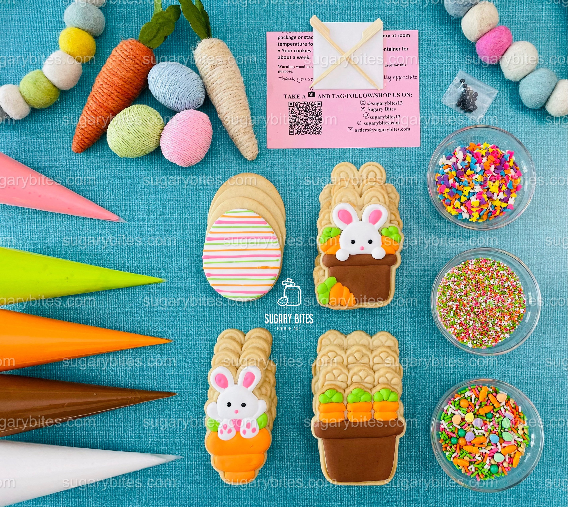 Easter Cookie Decorating Kit, DIY Spring Sugar Cookie Decorating Kit