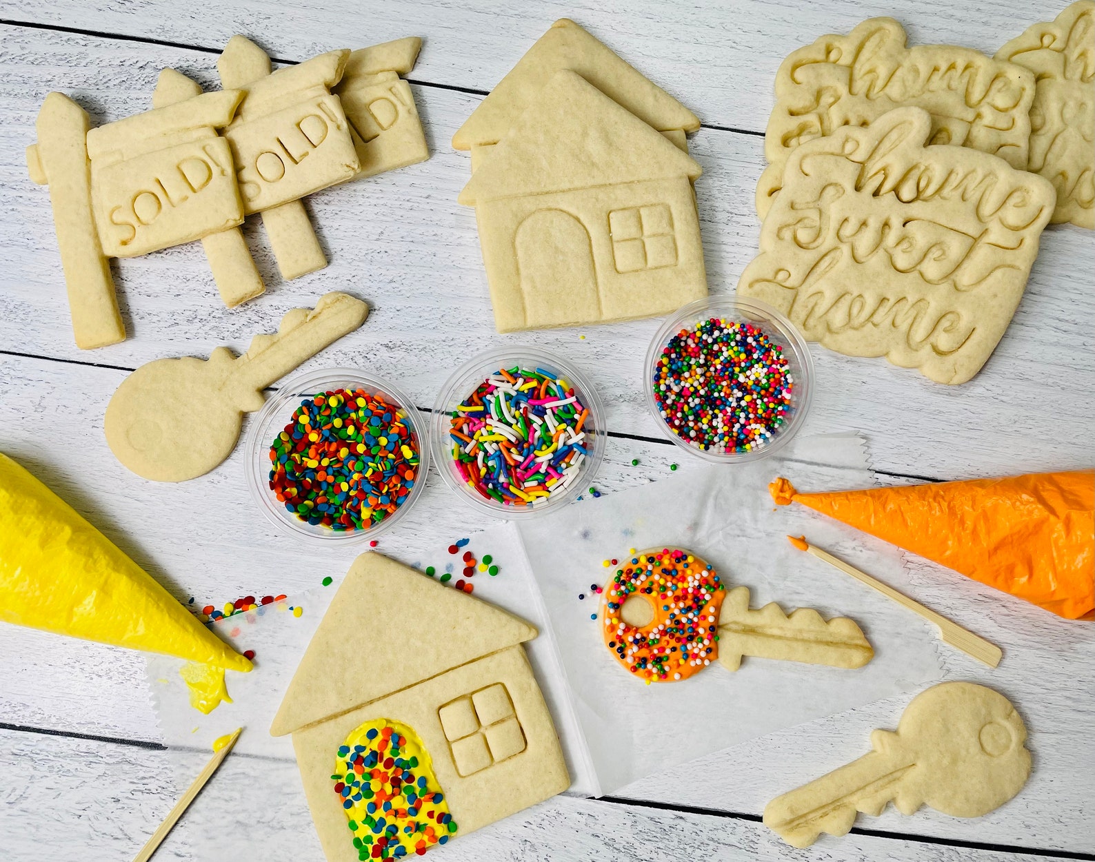 Home Sweet Home Decorating Kit large Cookies House Etsy