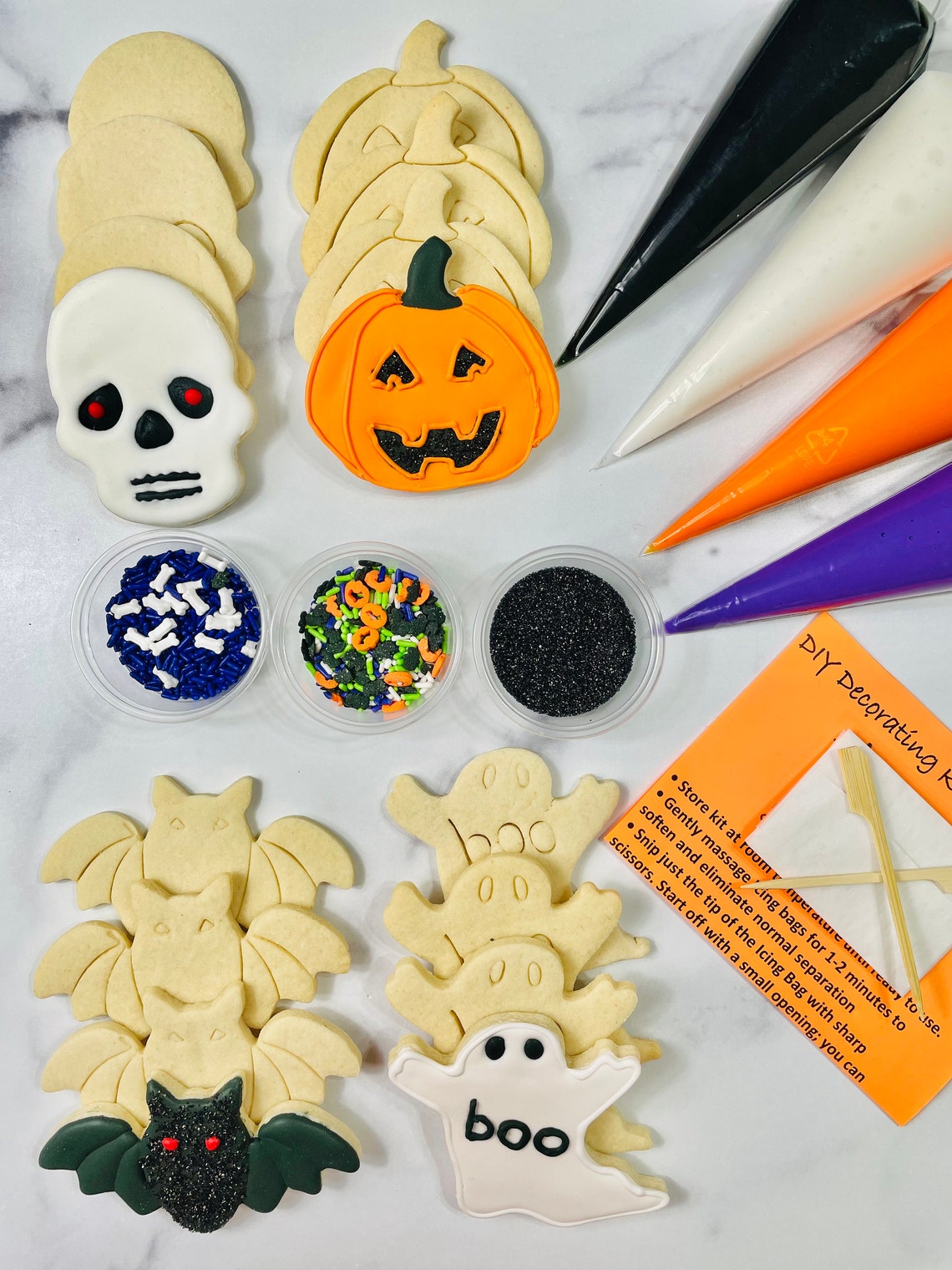 Halloween Night Cookie large cookies Decorating Kit Etsy
