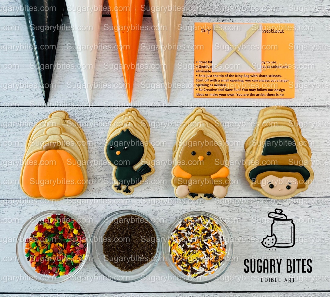 Fall Cookie Decorating Kit Fall DIY Decorating Cookies Kit - Etsy