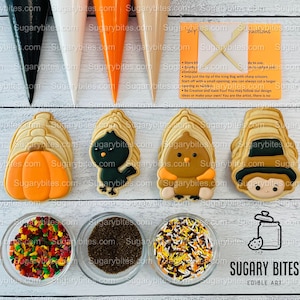 Fall Cookie Decorating Kit, Fall DIY Decorating Cookies Kit, (Large Cookies), **INCLUDES 24 ITEMS**, with 4 Icing Bags and 3 Sprinkles!!!